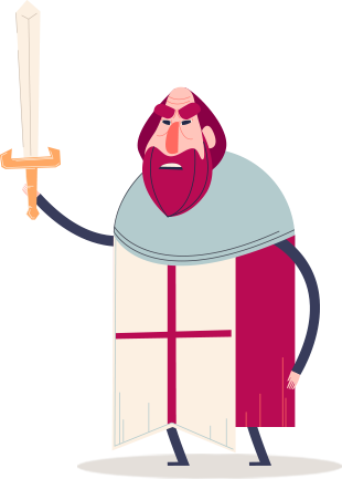 Baron weilding sword