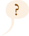 Speech bubble with question mark from native people