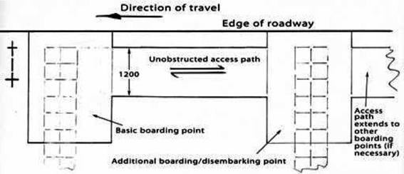 Extended bus stop