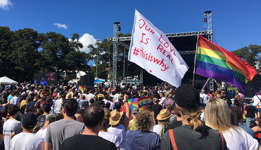 Marriage equality in Sydney, 15 Nov 2017