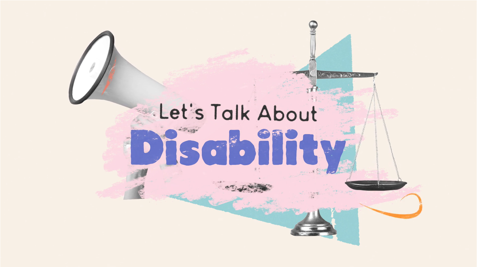 Text reads 'Let's talk about disability'