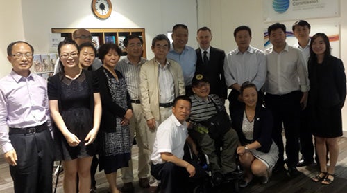 CDPF study visit delegates with International Program Team staff