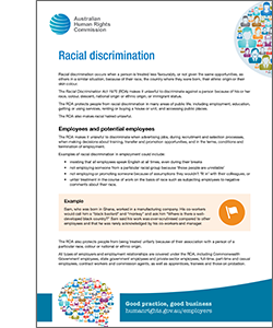 Racial Discrimination Australian Human Rights Commission