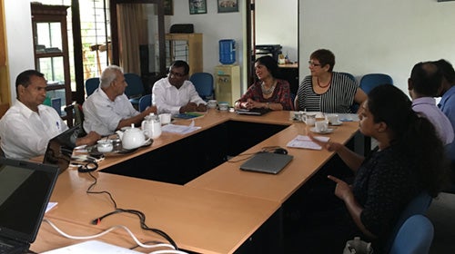 Human Rights Commission of Sri Lanka and Australian Human Rights Commission staff consult with the Disability Organisations Joint Front 