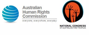 logos of the National Congress of Australia’s First Peoples and the Australian Human Rights Commission