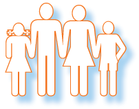 graphic - family, outlines of figures