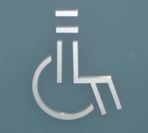 Incorrect stylised version of wheelchair graphic