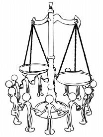 Justice cartoon image from Shutterstock 
