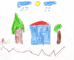 Drawings provided by a child who has been in detention at Port Hedland for 22 months.