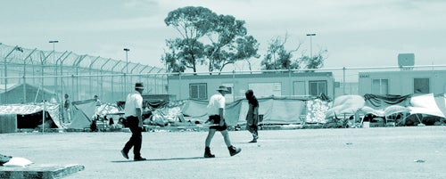 Image: Hunger strike at Woomera, January 2002