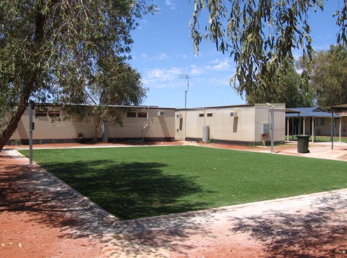 Volleyball court, Leonora immigration detention facility