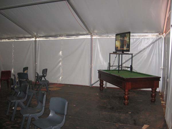 Marquee used for recreation, Curtin IDC