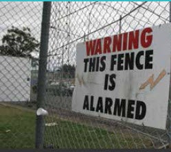 sign - Warning this Fence is Alarmed