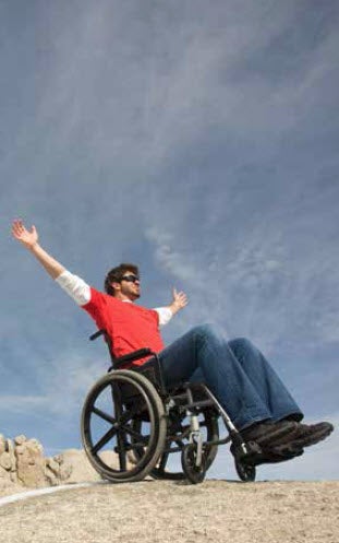 Man in wheelchair - exploring