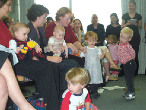 New mothers with their children at the Valuing Parenthood launch