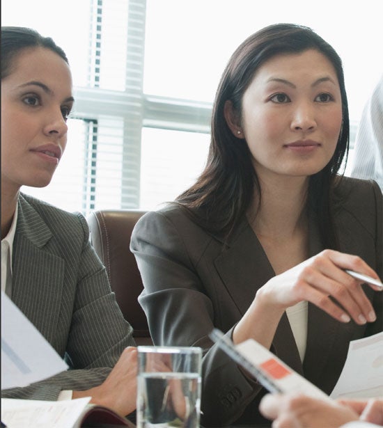 Women leaders in boardroom