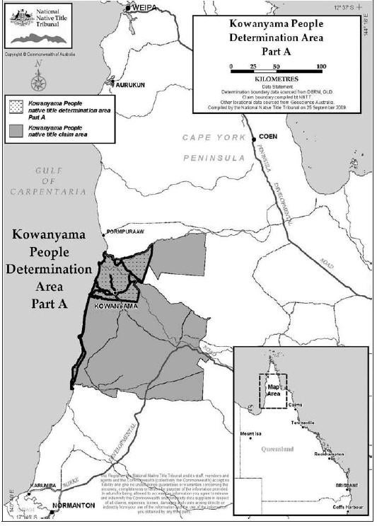 Map 2.3: Kowanyama consent determination area (Part A)