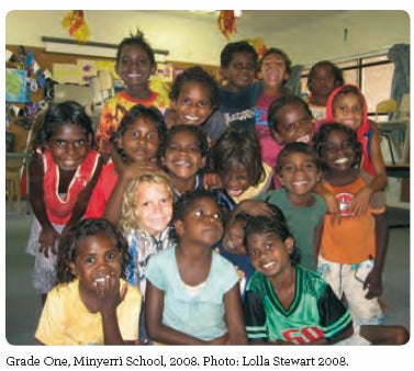 Grade One, Minyerri School, 2008. Photo: Lolla Stewart 2008.