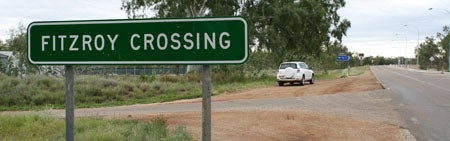 Photo of the road into Fitzroy Crossing