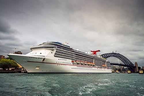 stock photo of Carnival cruise ship in Sydney harbour