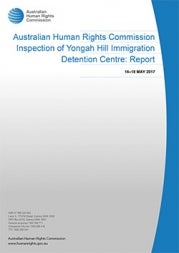 Report cover - Yongah Hill Immigration Detention Centre Inspection Report