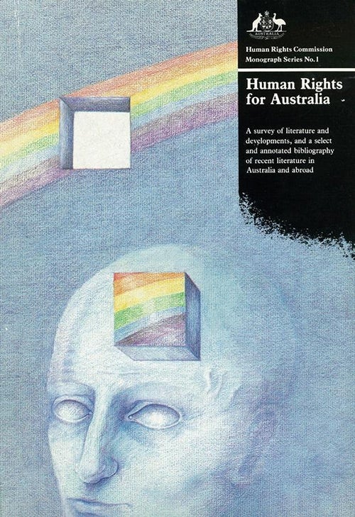 Cover of 1986 report, rainbow with a head