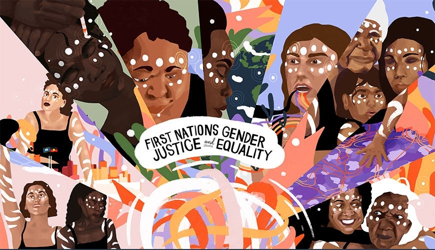 Collage First Nations Gender Justice and Equality