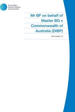 Mr BF on behalf of Master BG v Commonwealth of Australia (DIBP)