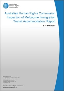 Cover of 2017 report on Melbourne Immigration Transit Accommodation (MITA) 
