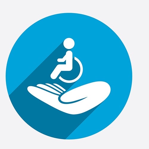 Blue wheelchair icon