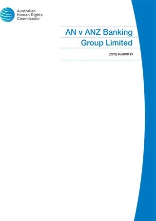 Cover - AN v ANZ Banking Group Limited