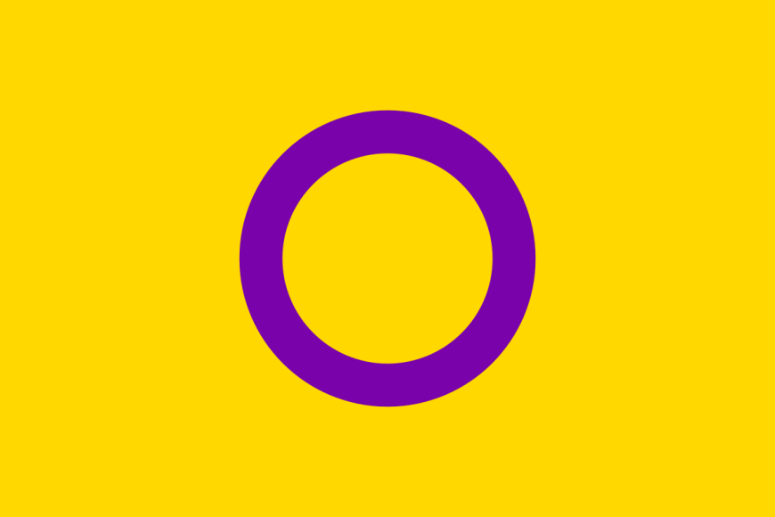 a purple circle on a yellow background
