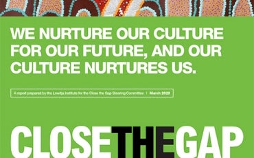 Aboriginal Art - Cover of the 2020 Close the Gap report