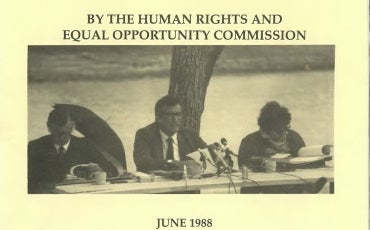 Cover of the 1988 Toomelah community guide to the HREOC report