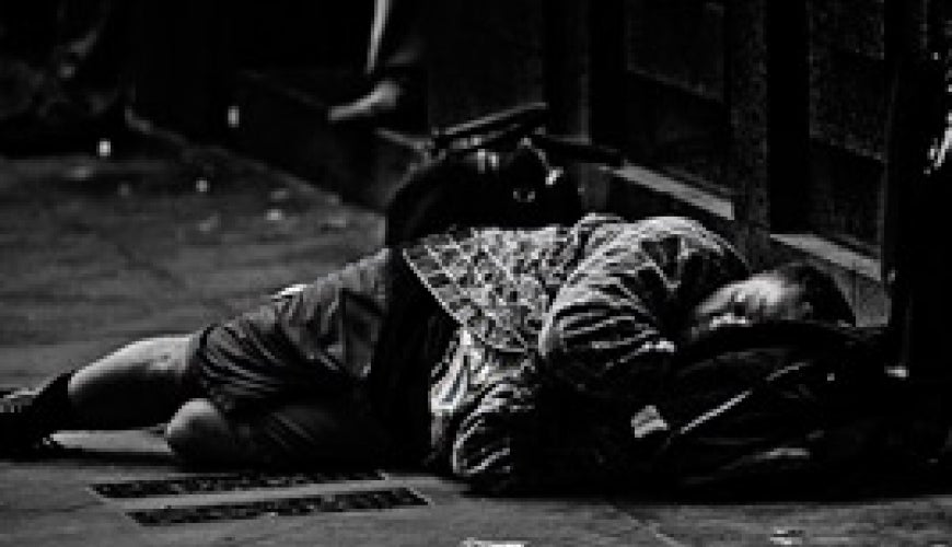 Homeless man sleeping (c) Sonny Harlow