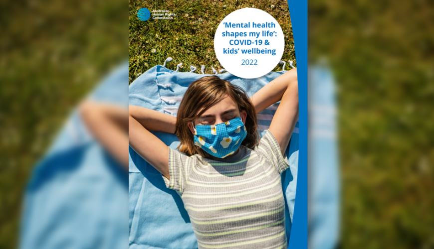 cover photo for report - girl with mask laying in the sun outside