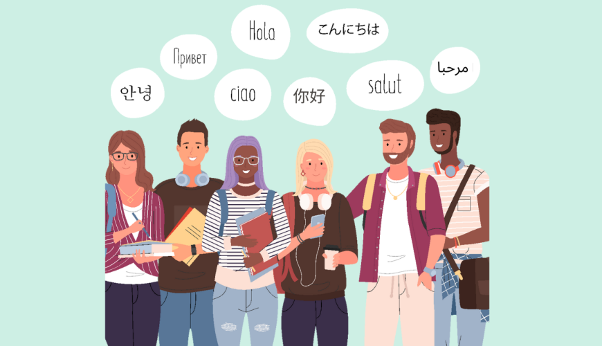 International Student Principles cover with hello in different languages