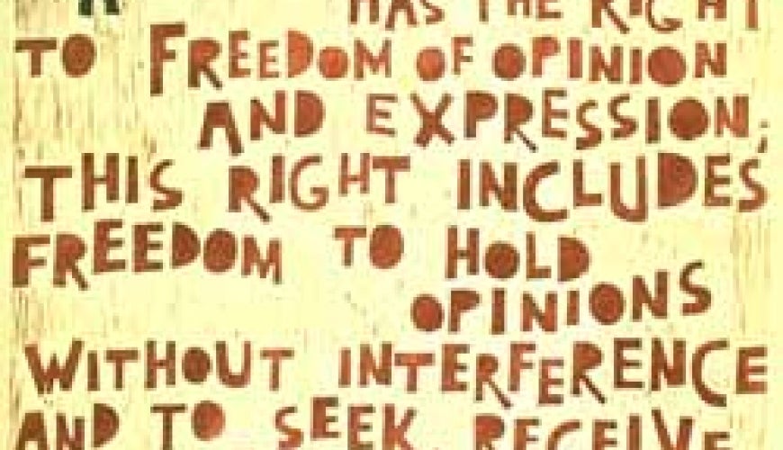 UDHR poster freedom of expression
