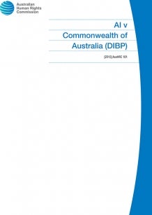 Cover of -	AI v Commonwealth of Australia (DIBP) [2015] AusHRC 101