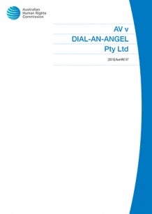 Cover of AV v DIAL-AN-ANGEL Pty Ltd