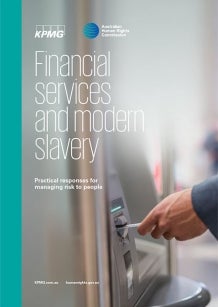Cover of Financial Services and Modern Slavery - withdrawal from ATM