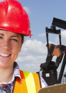 Woman in mining site