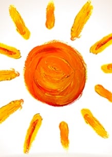 The Sun as drawn by a child