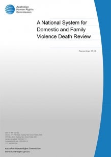 A National System for Domestic and Family Violence Death Review Cover image