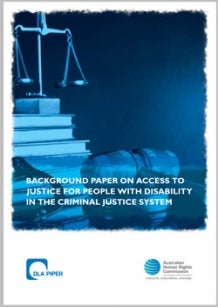 Cover of Background Paper on Access to Justice for People with Disability in the Criminal Justice System