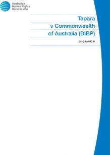 Cover - Tapara v Commonwealth of Australia (DIBP)