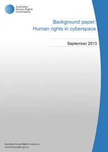 Cover - Background paper: Human rights in cyberspace
