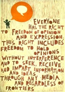 UDHR poster freedom of expression