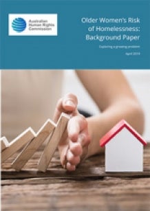 Older Women's Risk of Homelessness - discussion paper