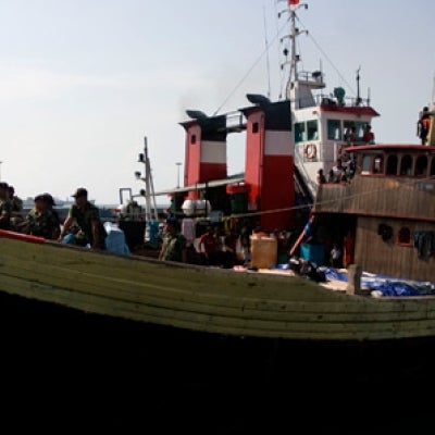Stock photo of asylum seeker boat